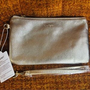 Bebe Gold and Black Wristlet